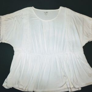 Boho peasant loose fitting top